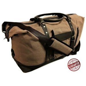 Duffle Travel bag for men, Canvas Leather Potenza